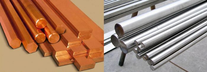 BARRAS DE COBRE, ALUMINIO E INOXIDABLE